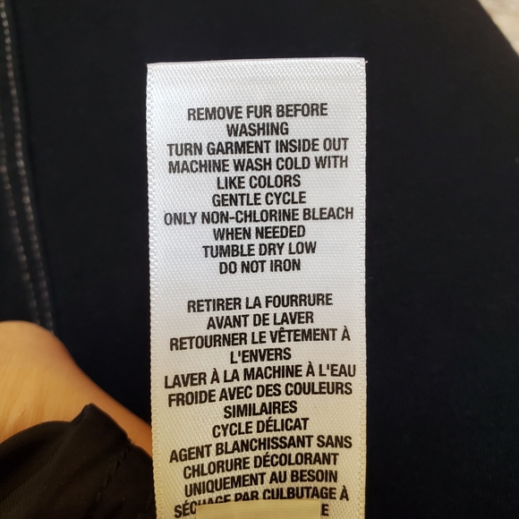 Aeropostale Womens Knit Puffer Jacket Vest Size Small Navy Blue Hooded Faux Fur - Picture 6 of 9